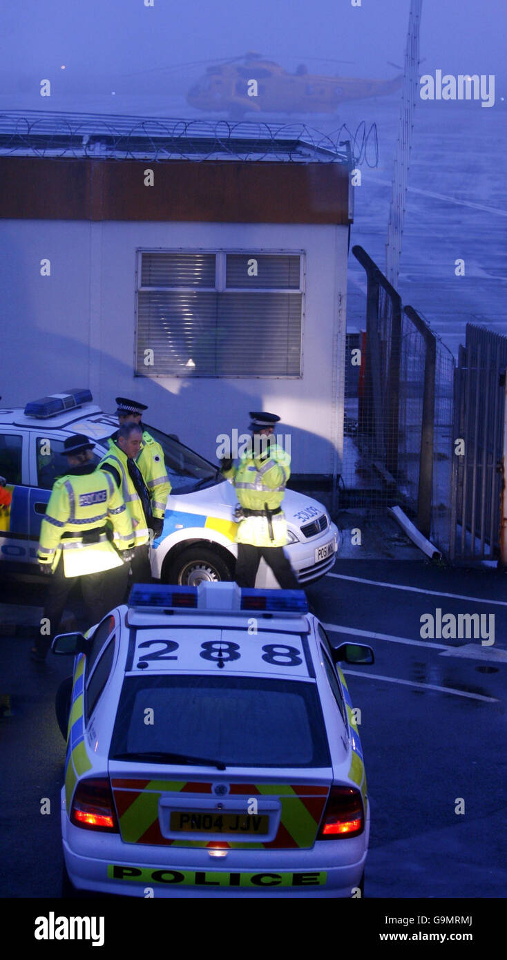 Helicopter accident Morecambe Bay Stock Photo Alamy