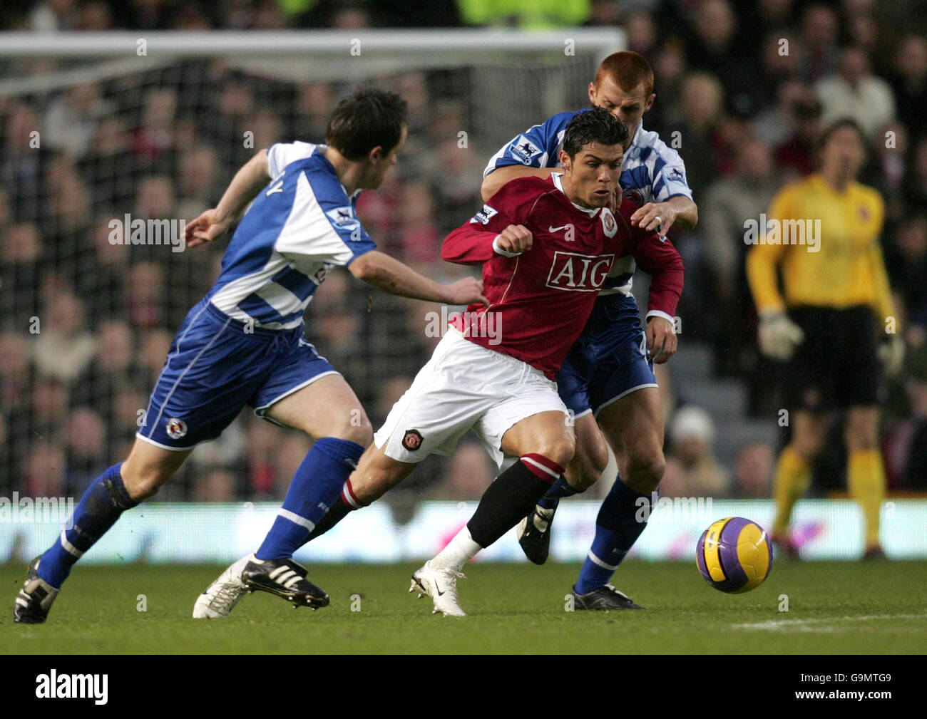 Cristiano Ronaldo of Manchester United in action during the Barclays