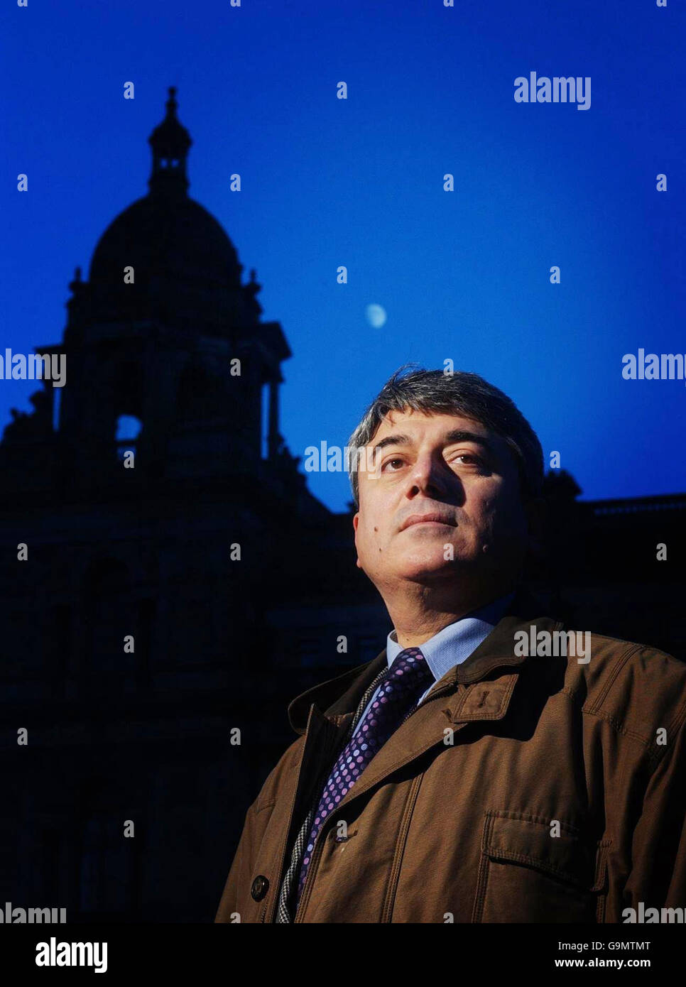 Kamal Ketuly, whose family was torn apart just months after Saddam Hussein came to power in George Square in Glasgow. Stock Photo