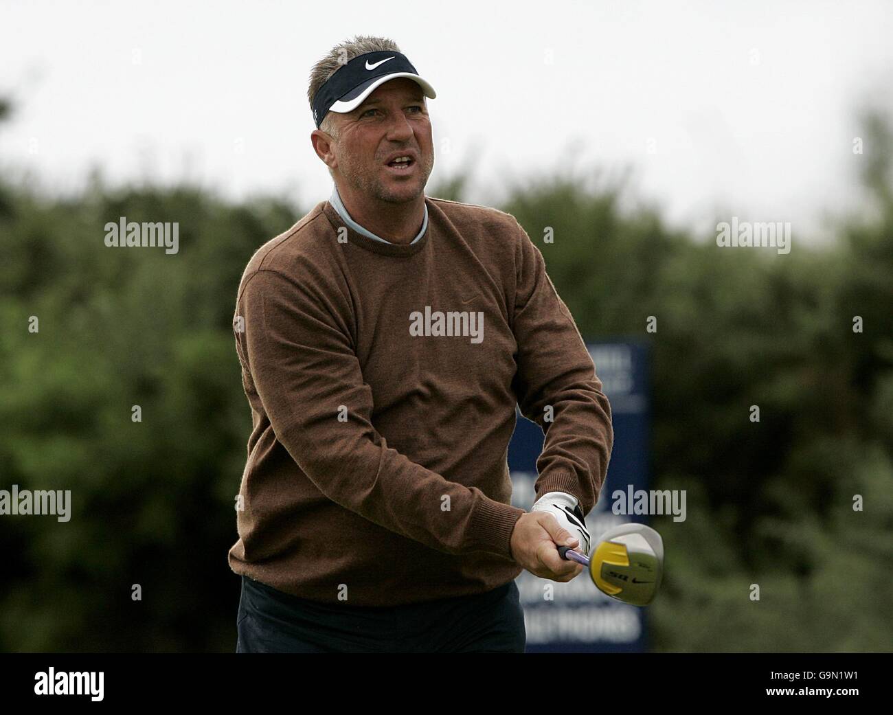 England cricketer ian during practice session at kingsbarns golf course