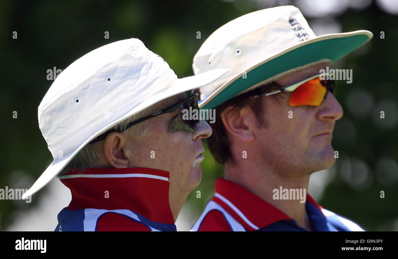 Cricket Ashes Tour. England coach Duncan Fletcher with bowling coach