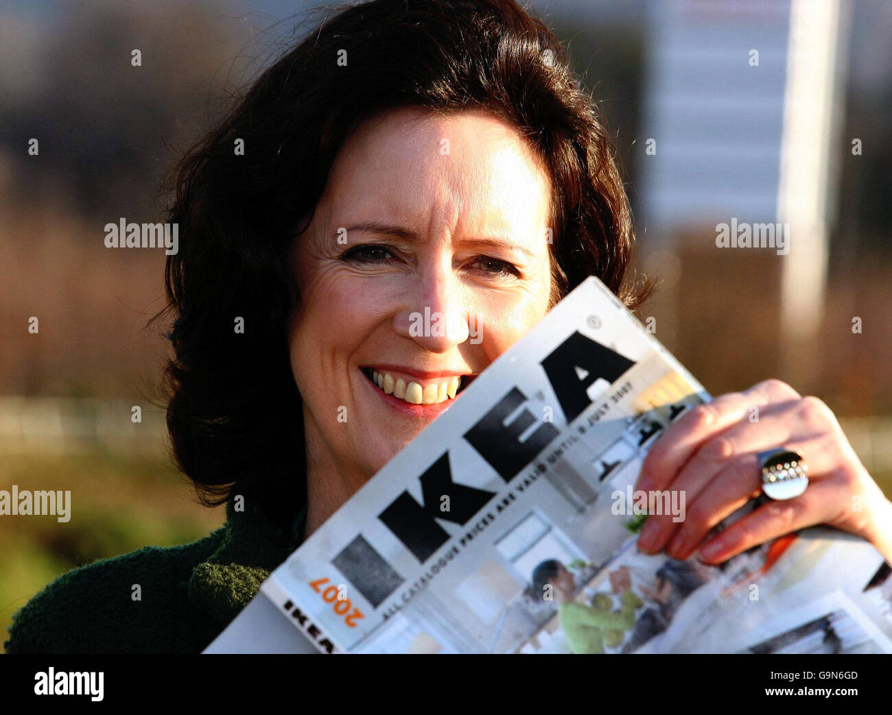 Ikea's Ireland manager Theresa Daly stands on the green field site where  the new Ikea is to be built, outside Belfast Stock Photo - Alamy