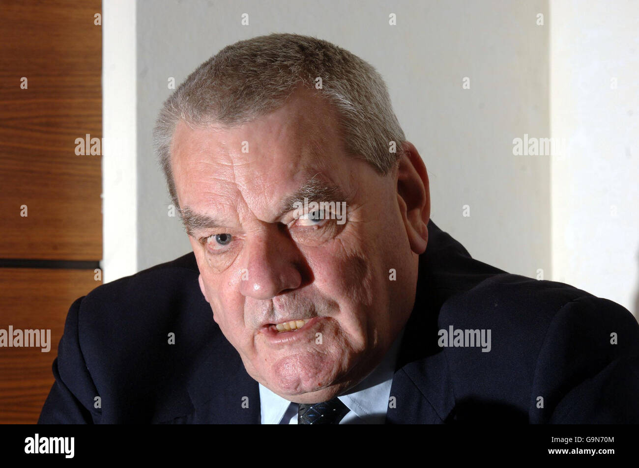 Historian David Irving speaks to the media during a press conference at a central London hotel. Stock Photo