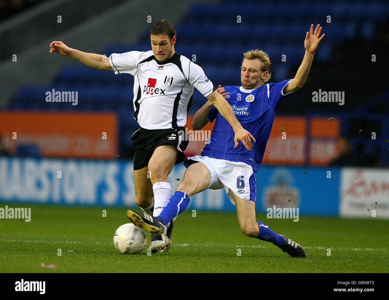 Soccer - FA Cup - Third Round - Leicester City v Fulham - The Walkers Stadium Stock Photo