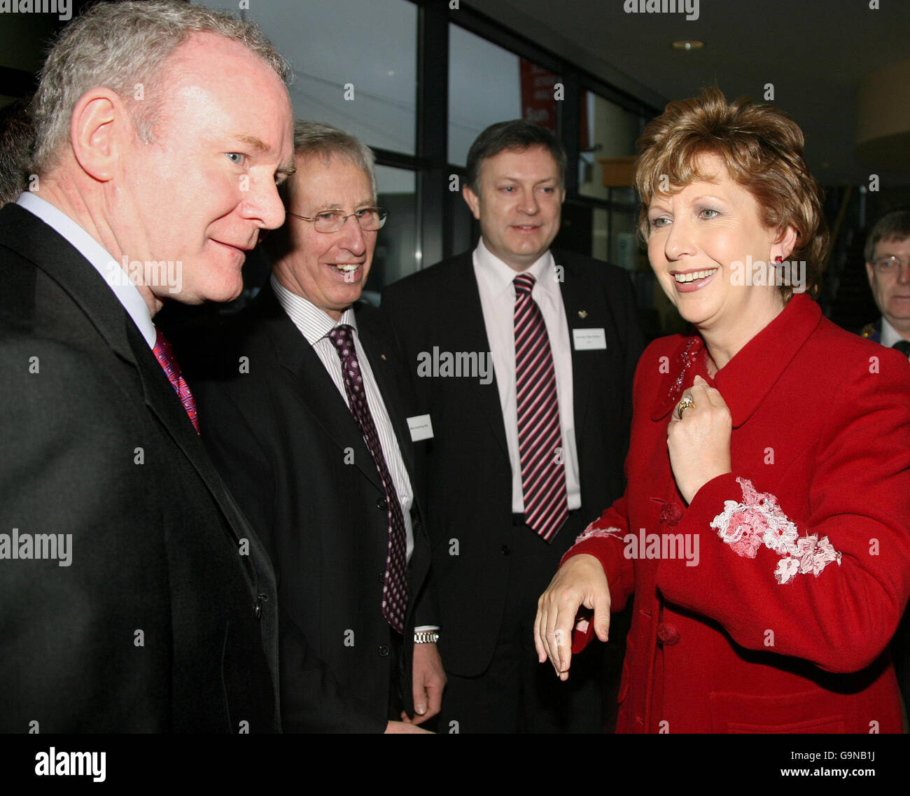 STANDALONE. Irish President Mary McAleese (right) chats with (from left ...