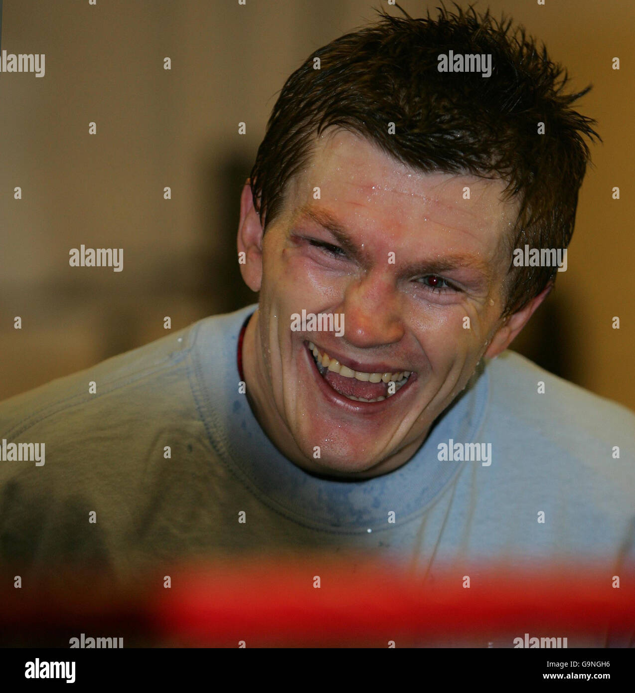 Ricky training session billy the preacher graham gym in hi-res stock ...
