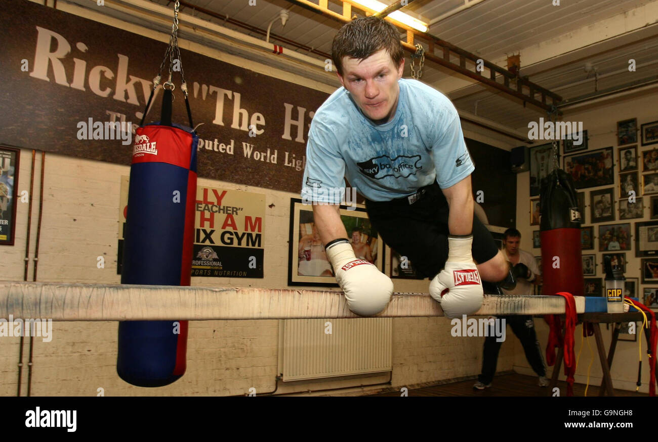 Ricky training session billy the preacher graham gym in hi-res stock ...
