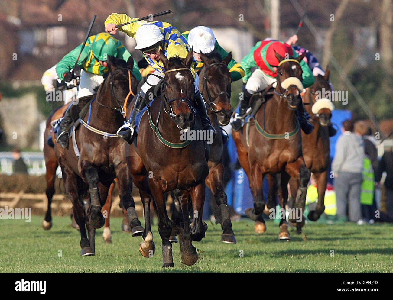 Racing Leopardstown Stock Photo Alamy
