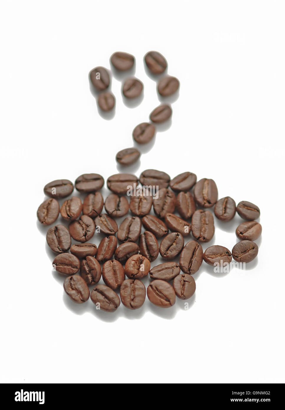 Coffee beans isolated on white background Stock Photo - Alamy