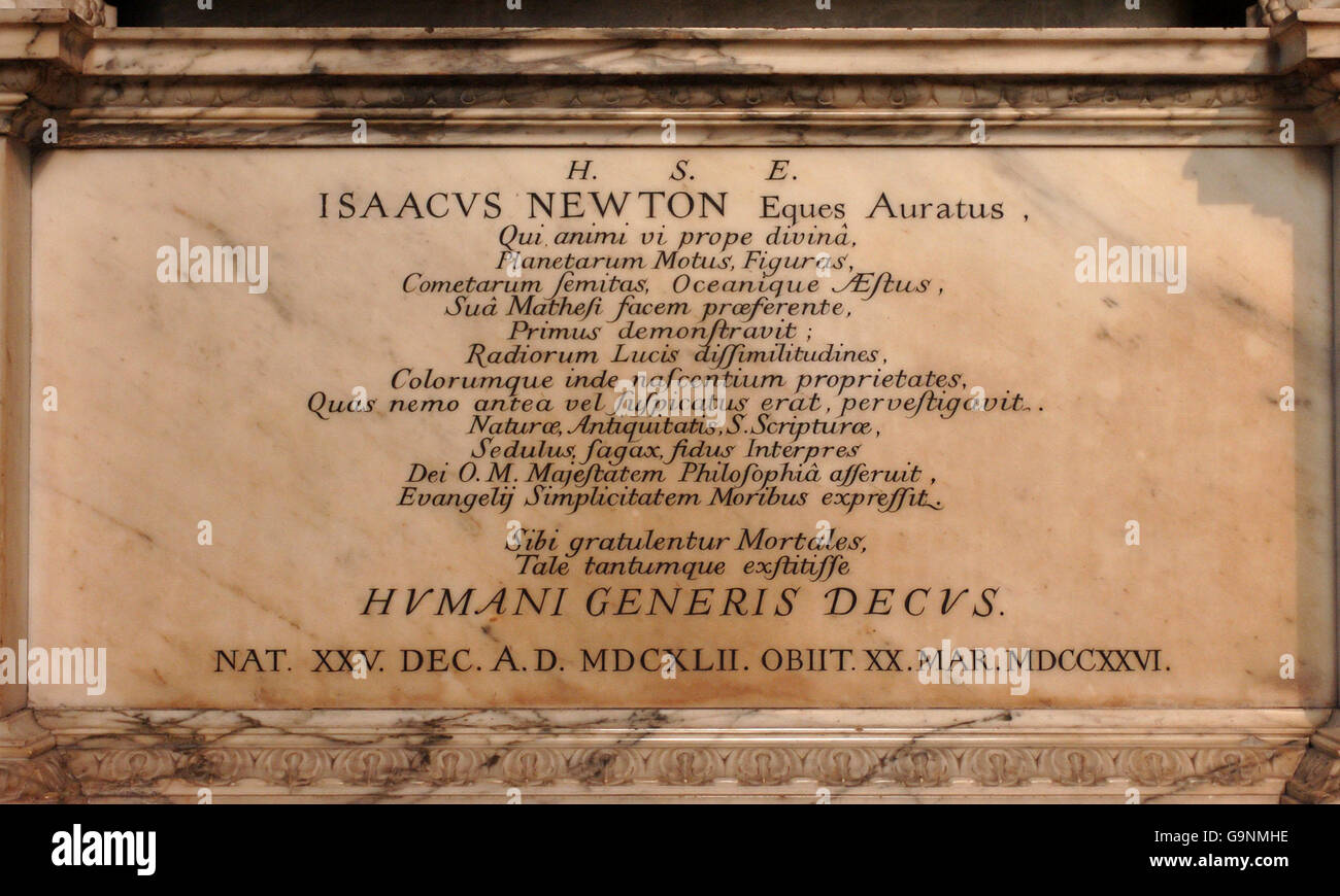 Isaac Newton's Tomb