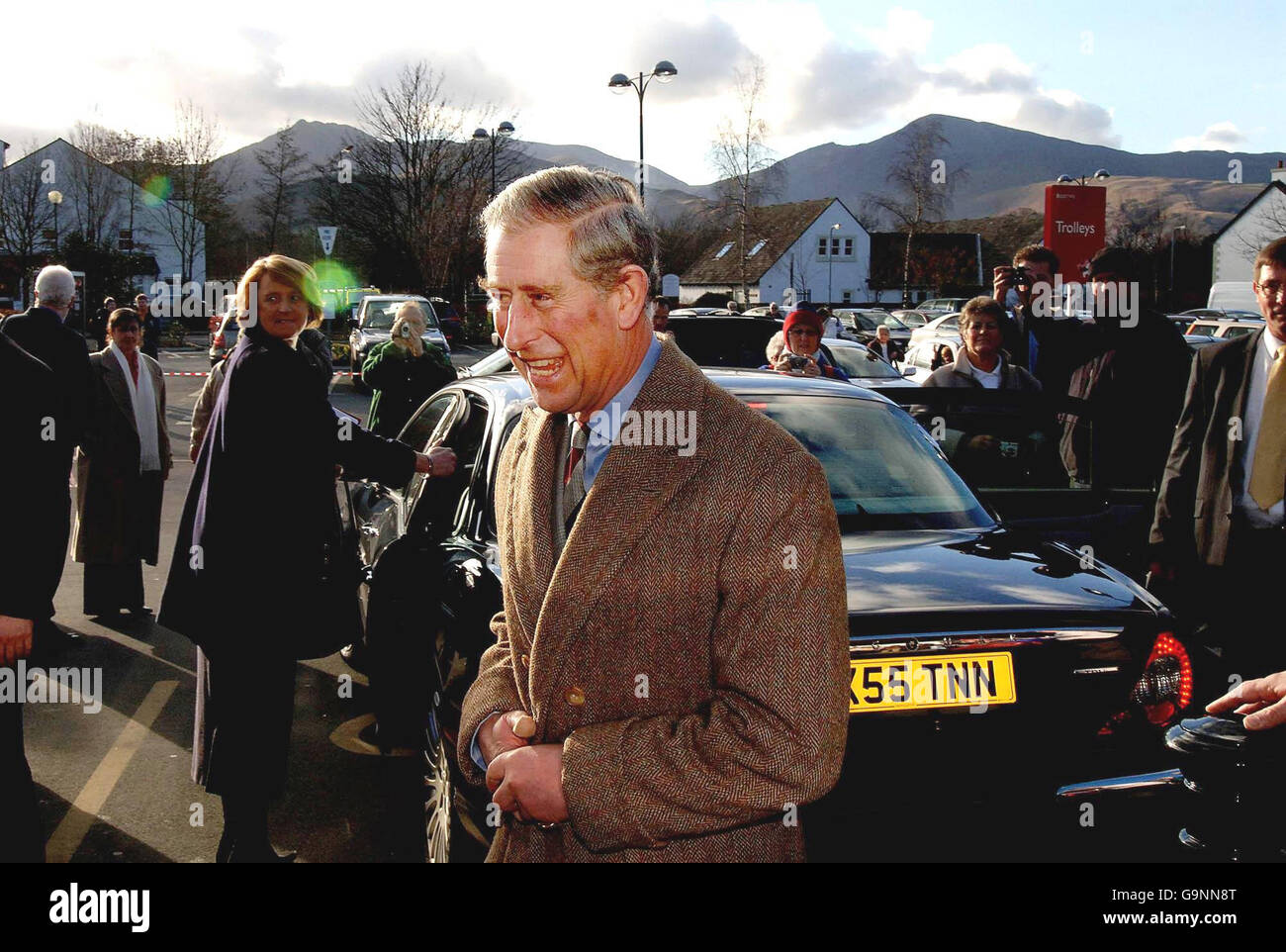Prince Charles visit to Cumbria Stock Photo