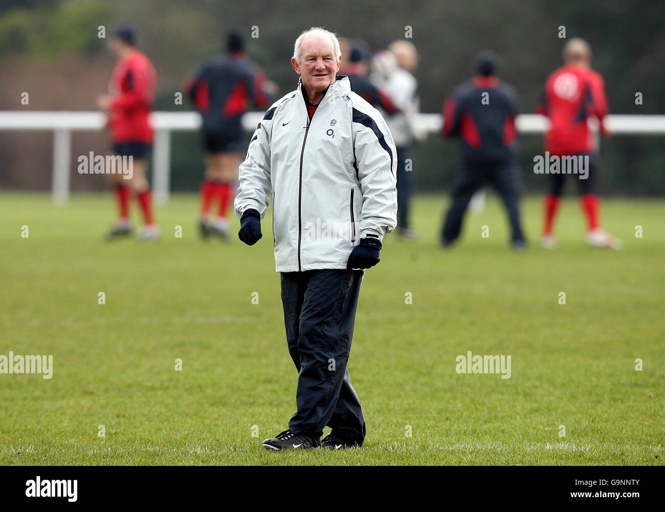 England coach brian during training session at bath university hi-res ...