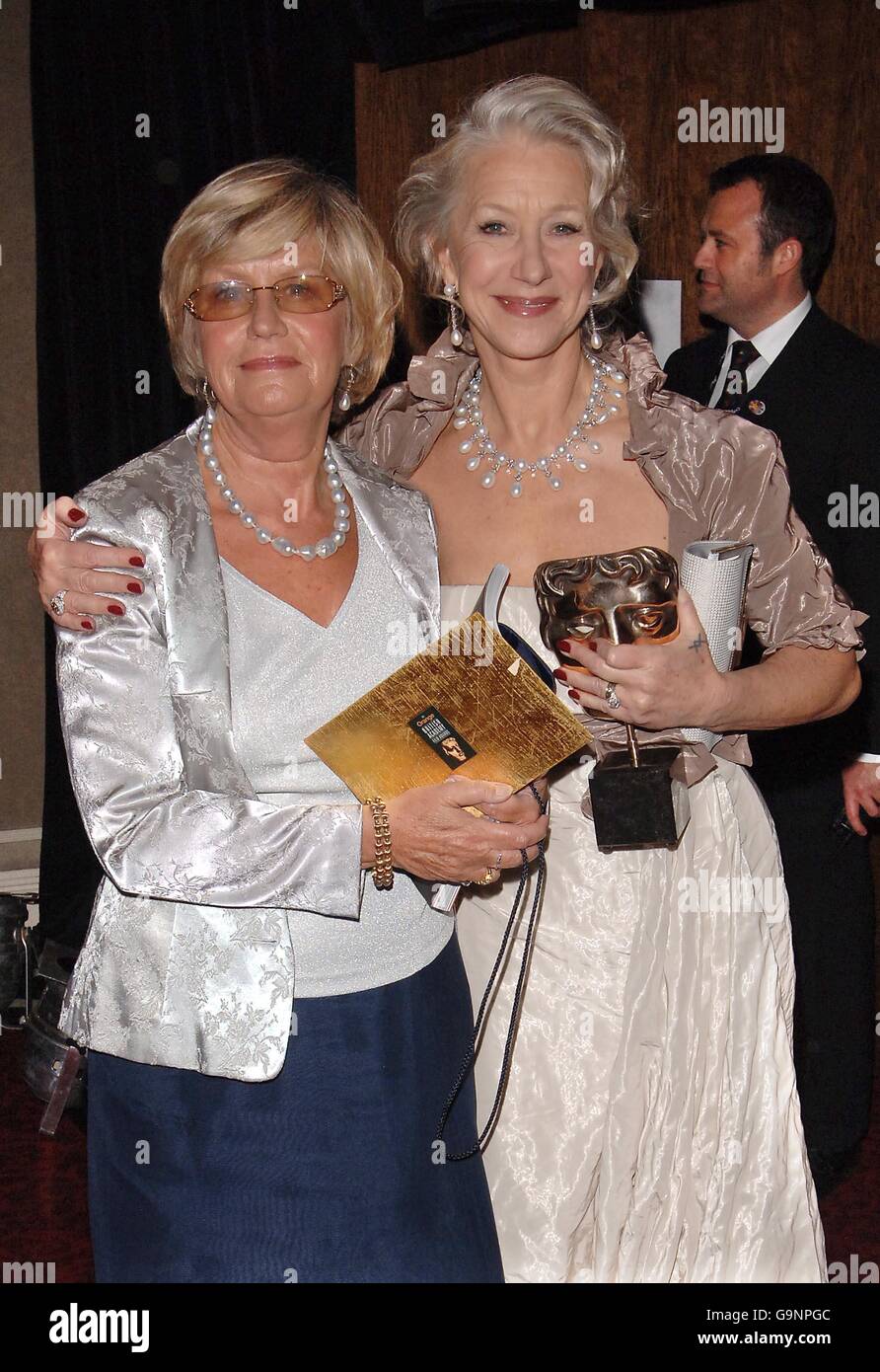Dame Helen Mirren (right) and her sister attend the official BAFTAS