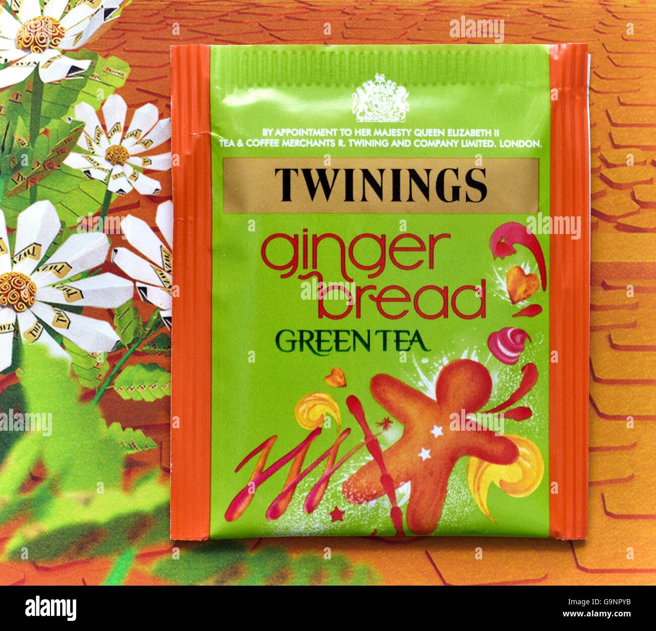 Twinings ginger bread green tea Stock Photo