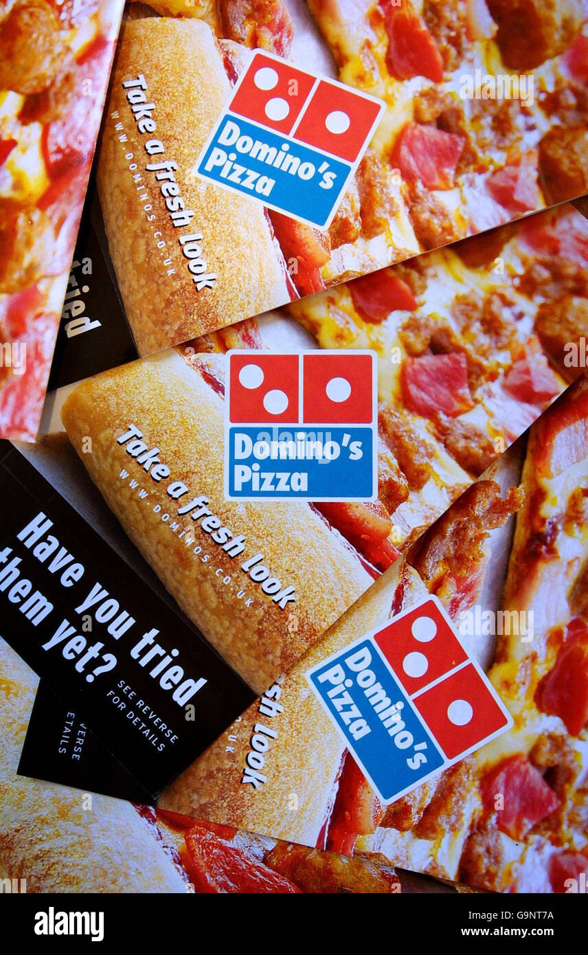 Dominos pizza menus hires stock photography and images Alamy