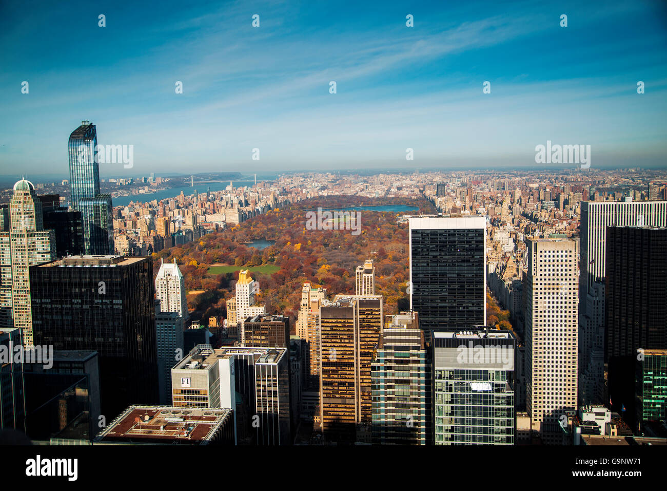 New York City Manhattan street aerial view black and white with ...