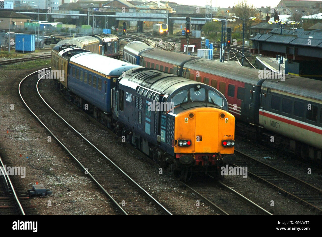 Direct rail service class 37 train derby hires stock photography and