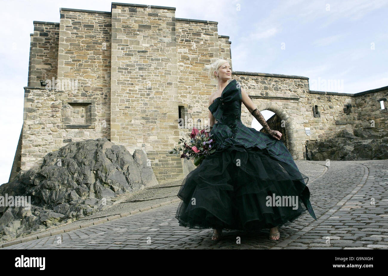 mhairi-cairnduff-models-a-black-watch-tartan-wedding-gown-complete