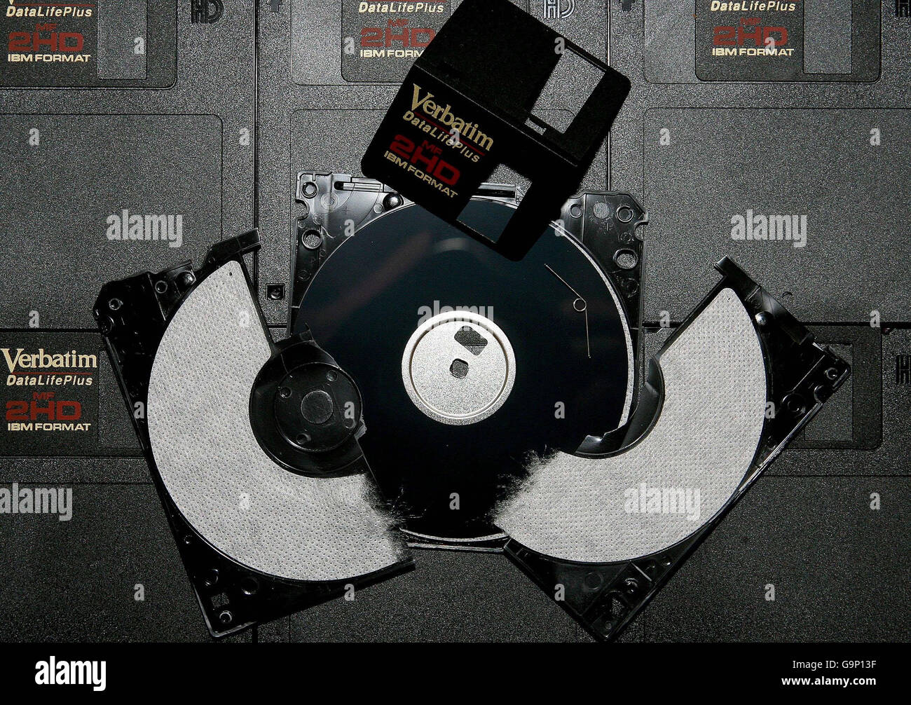 Generic image of floppy discs, which some computer and electrical stores are no longer stocking. Stock Photo
