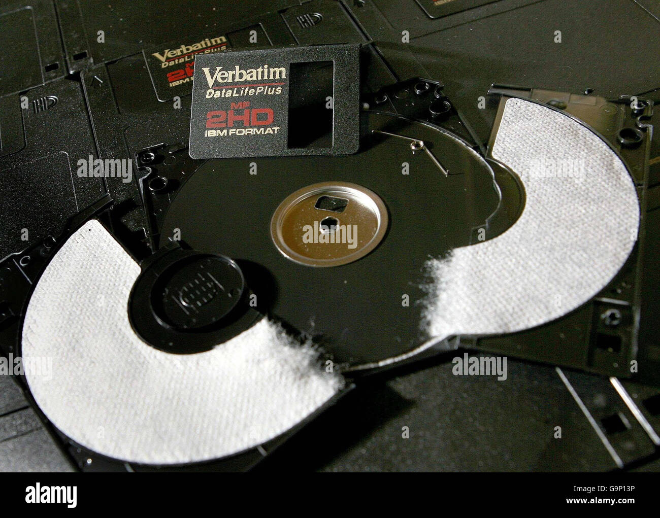 Generic image of floppy discs, which some computer and electrical ...