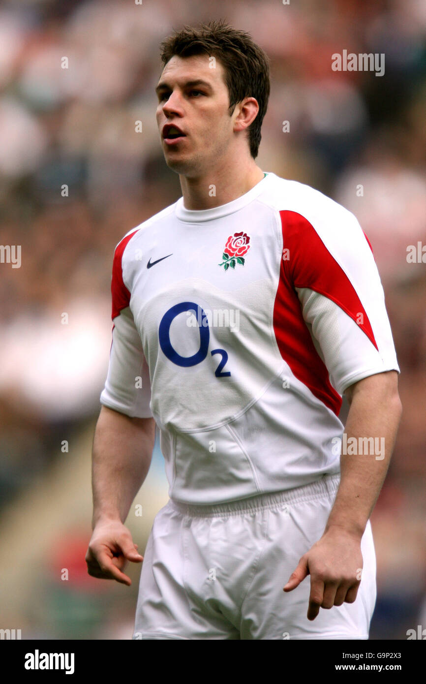 Rugby Union - RBS 6 Nations Championship 2007 - England v Italy - Twickenham. Louis Deacon, England Stock Photo