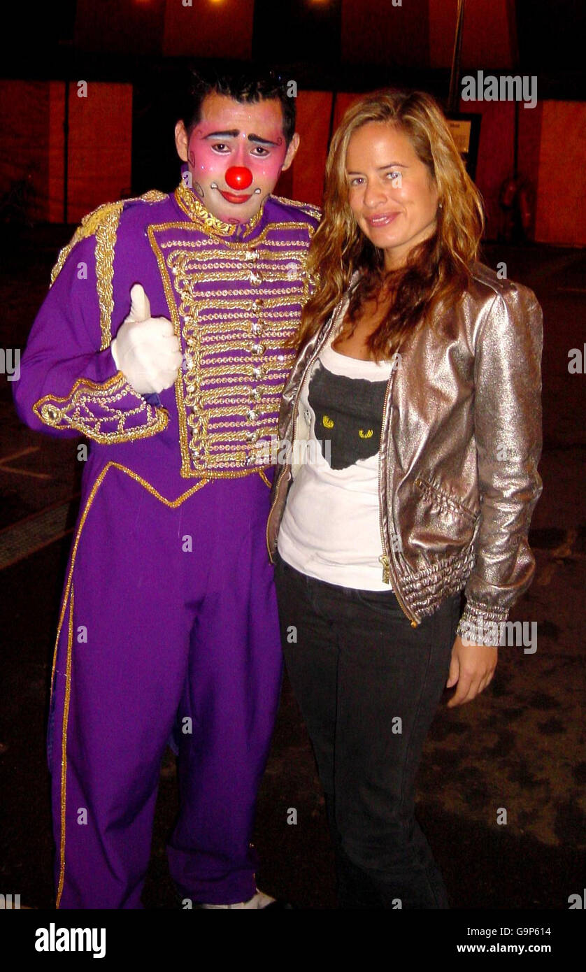 Jade Jagger at Zippos Circus - London. Jade Jagger attends Zippos Circus in Brent Cross last night (Thursday), with Henri, Prince of Clowns. Stock Photo