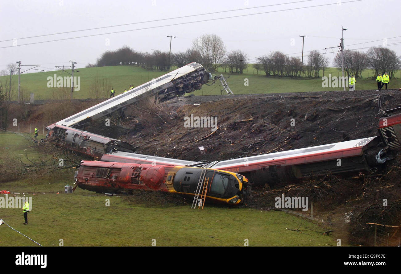 Part Of A Virgin Pendolino Train Which Crashed Near Little Docker Part Of A Virgin Pendolino Train Which Crashed Near Little Docker