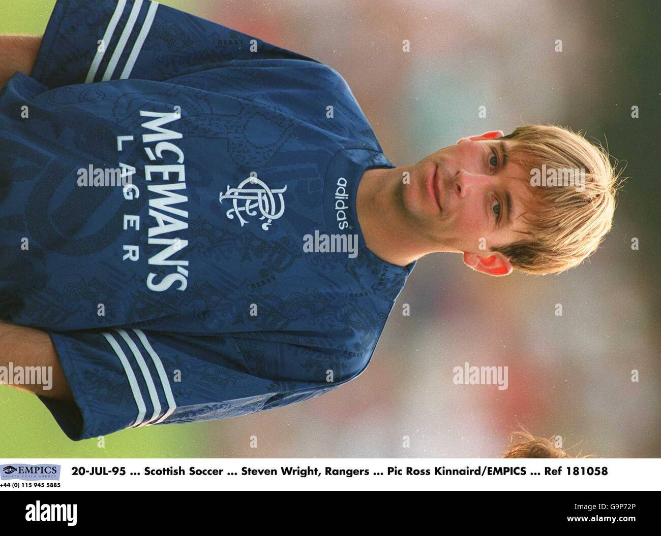 Steven Wright. 20-JUL-95. Scottish Soccer. Steven Wright, Rangers Stock Photo