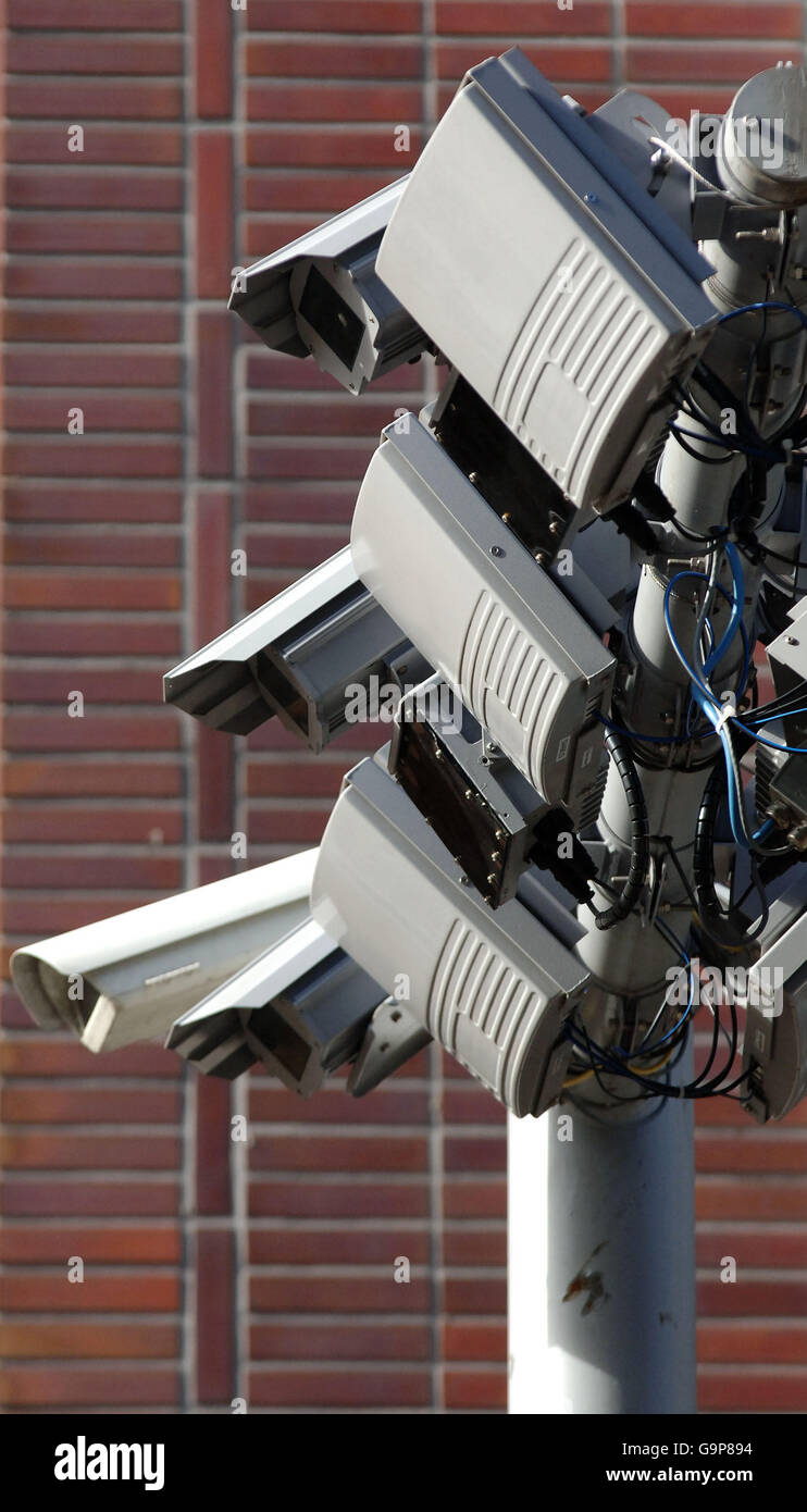 Stock image of traffic speed enforcement cameras (speed cameras