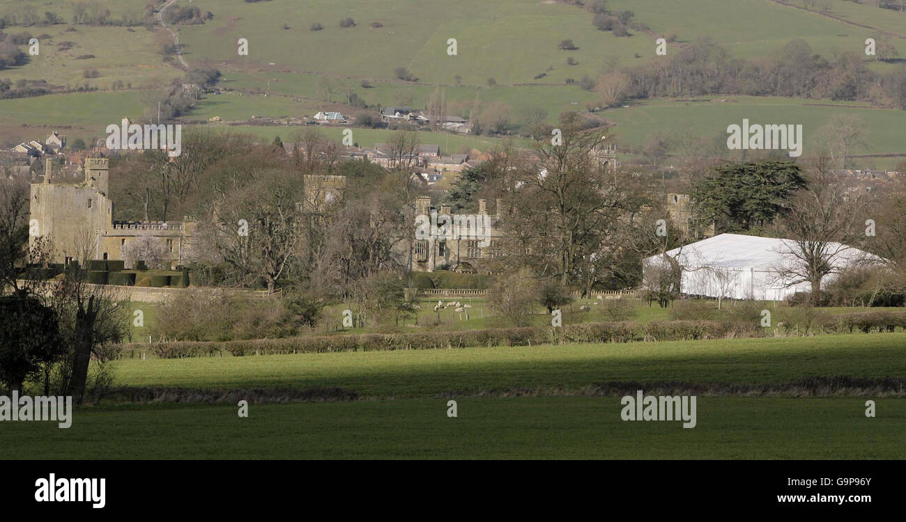Sudeley Castle in Gloucestershire, on the day after Liz Hurley, 41, wed 42-year-old Indian businessman Arun Nayar there. Stock Photo