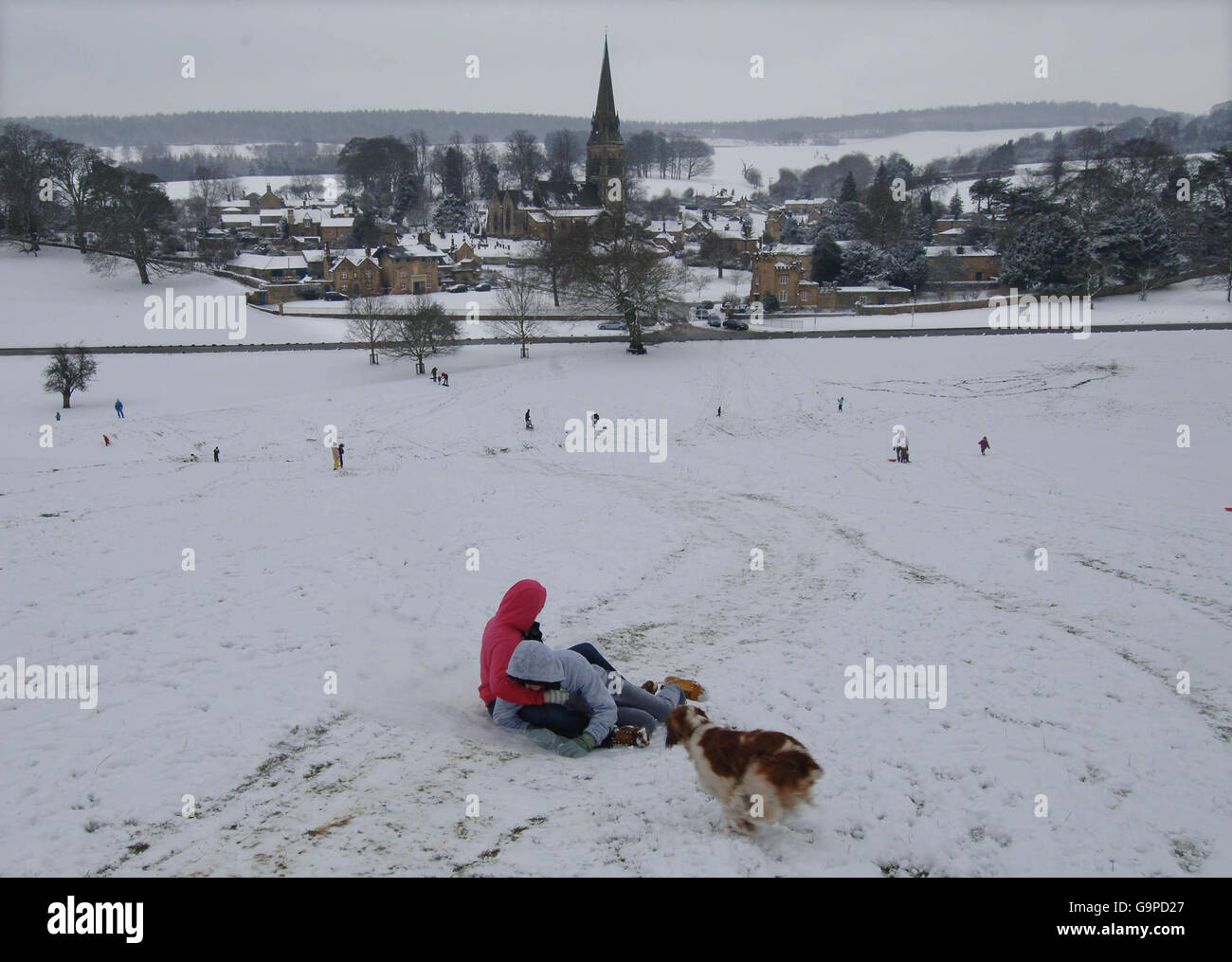 Heavy snowfall across the UK Stock Photo - Alamy