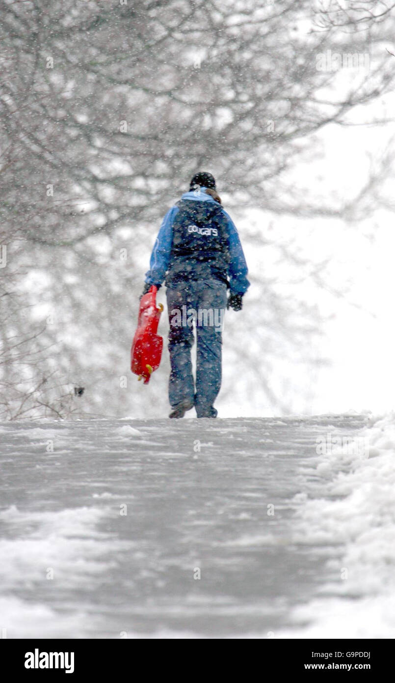 Heavy snowfall across the UK Stock Photo - Alamy