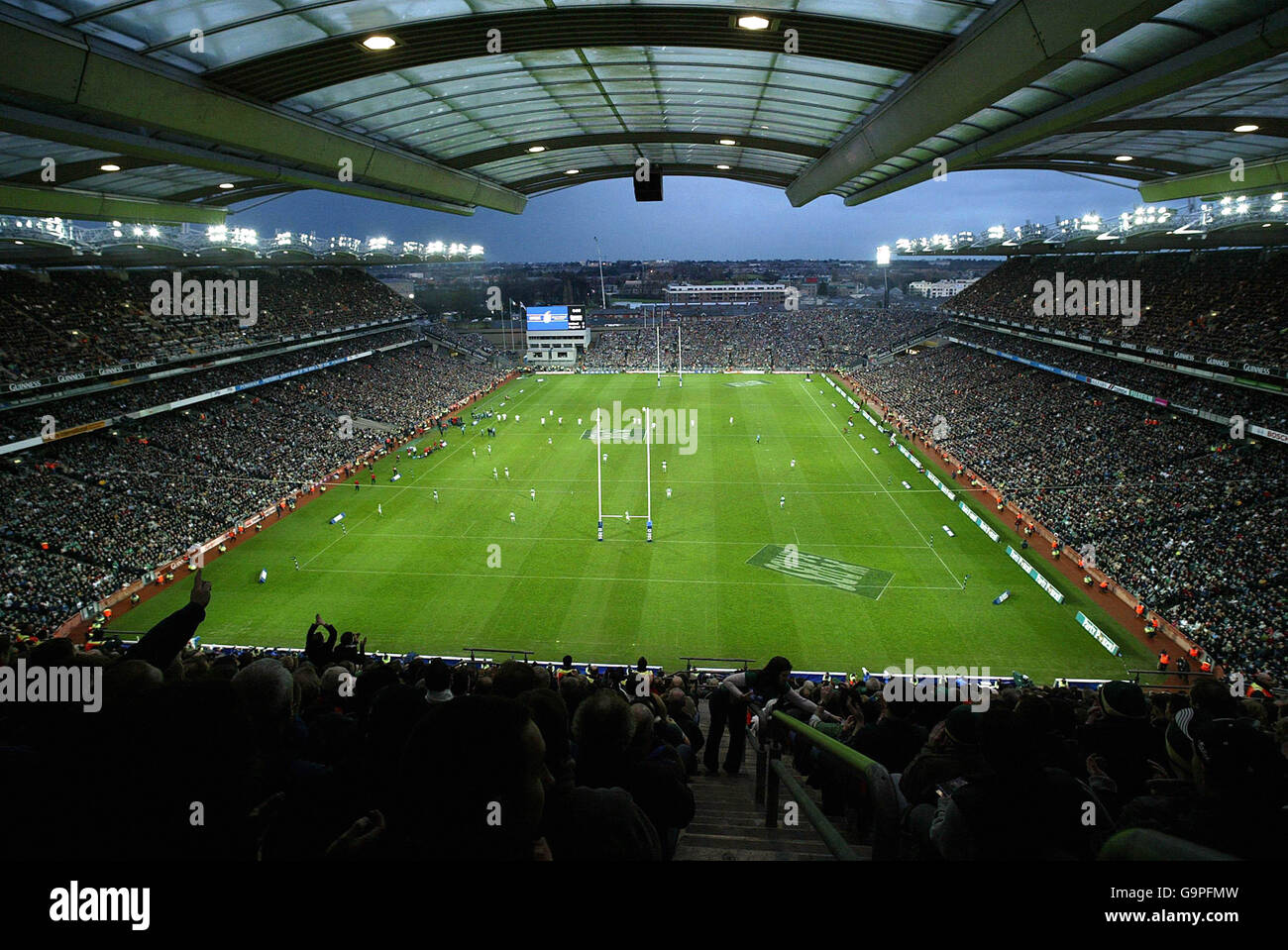 Ireland fans the rbs nations match at croke park hires stock