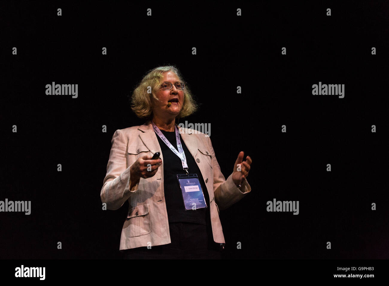 Elizabeth Helen Blackburn, AC, FRS, FAA, FRSN, speaking at Starmus Festival, Tenerife, She holds a Nobel Prize in Physiology or  Stock Photo