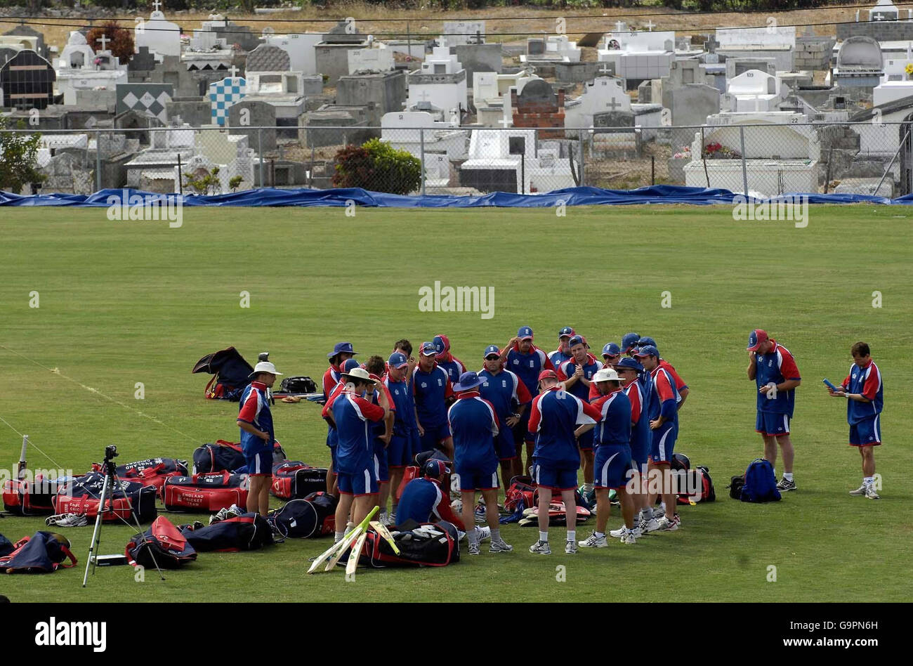Cricket ICC Cricket World Cup 2007 Gros Islet St Lucia. England during a nets session in
