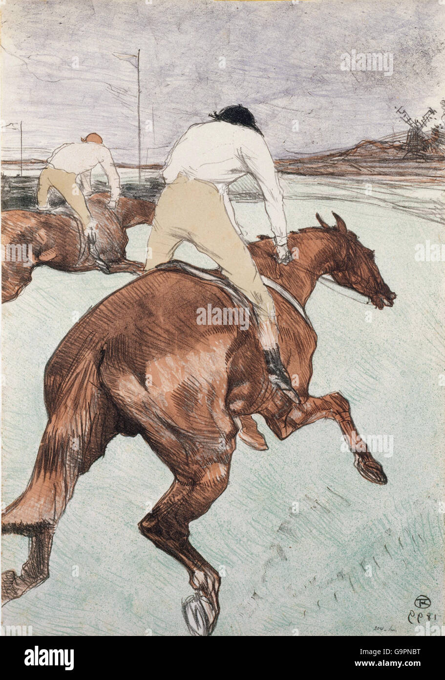 Henri de Toulouse-Lautrec - The Jockey Stock Photo