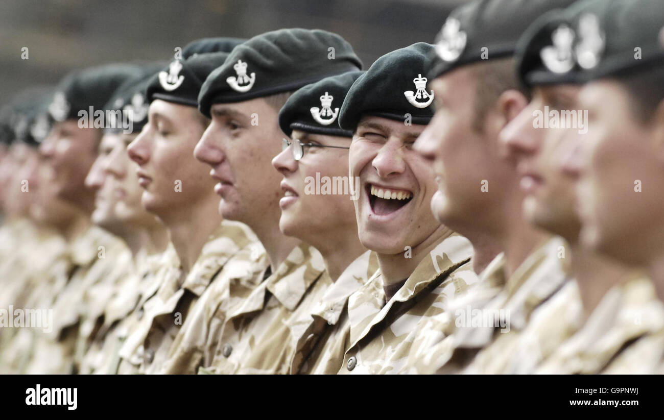 Soldiers during a parade and medals ceremony held for the 3rd Battalion ...
