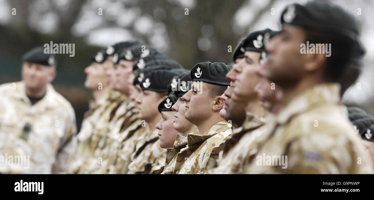 Soldiers during a parade and medals ceremony held for the 3rd Battalion ...