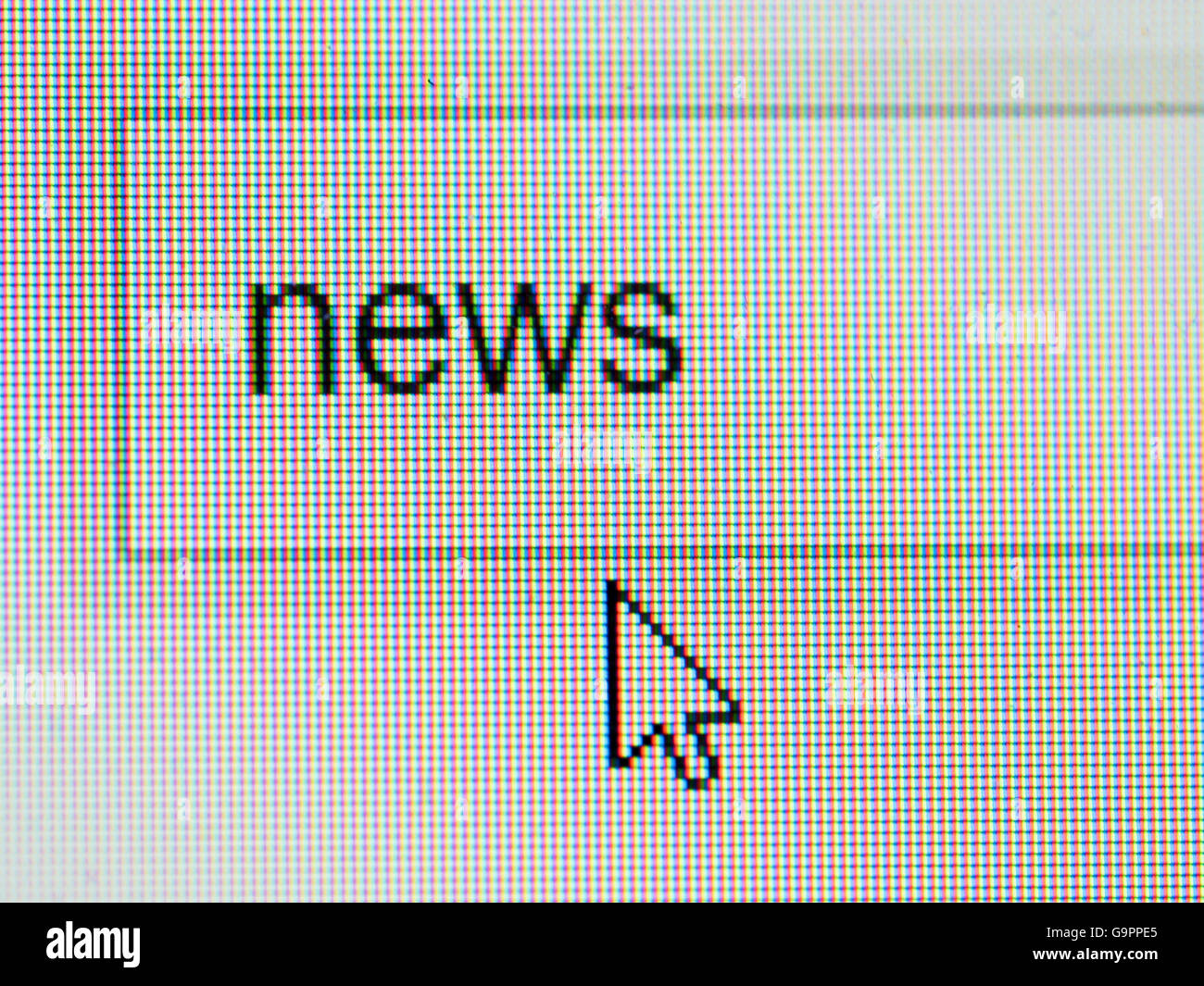 Business and technology: news text on screen with some copy space Stock Photo
