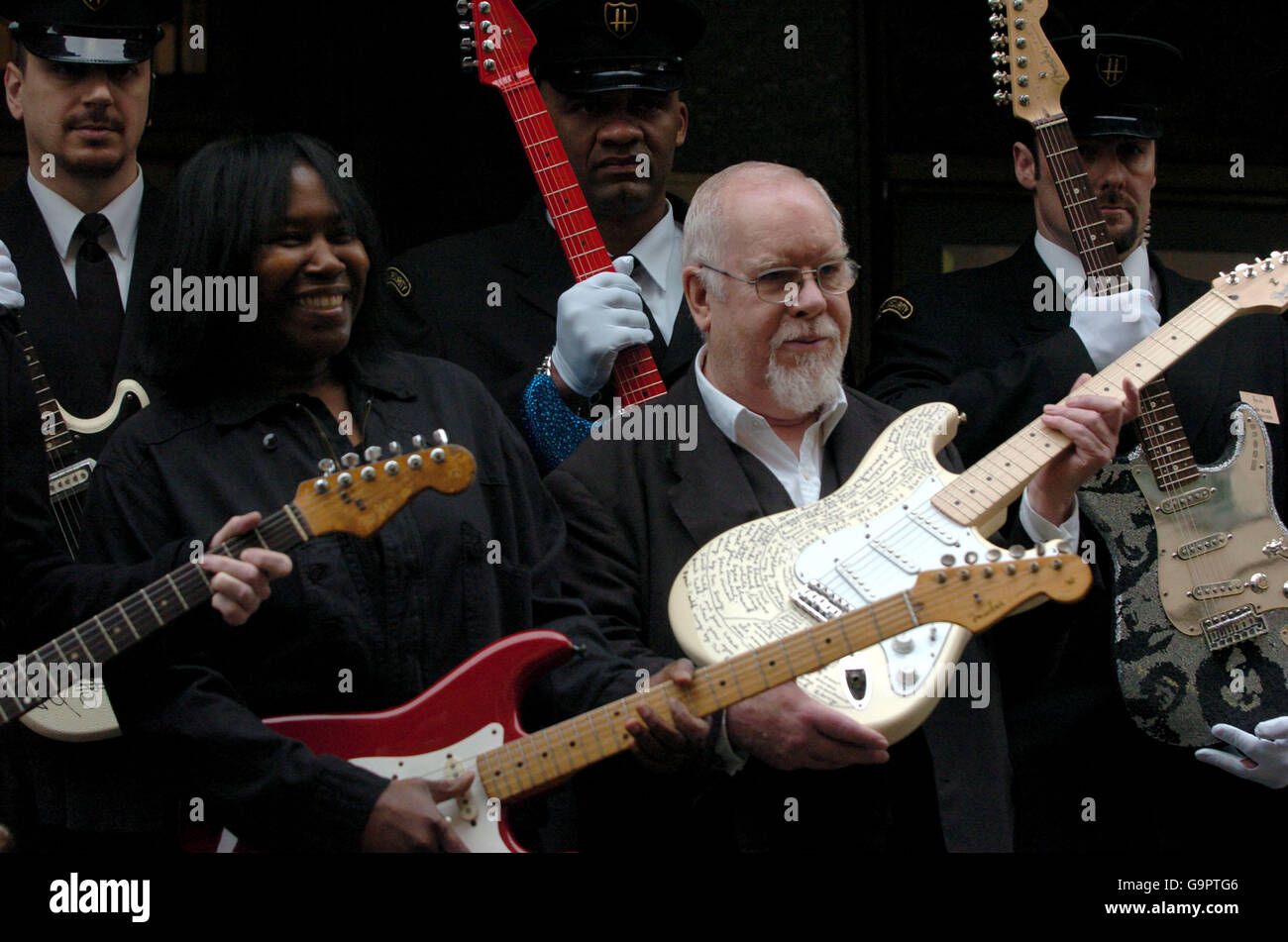 Legendary guitars at Harrods - London Stock Photo