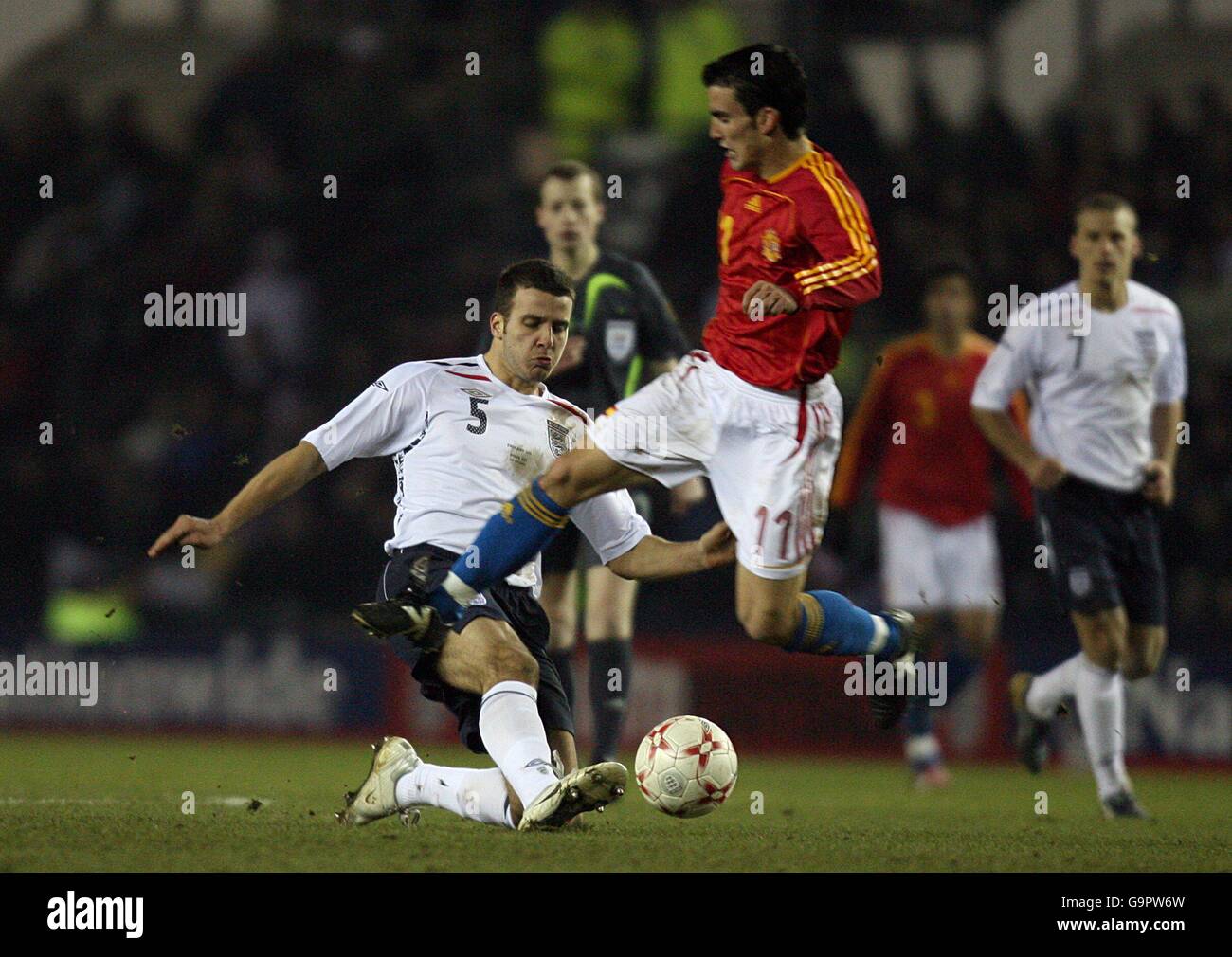 Soccer - Under 21 International Friendly - England v Spain - Pride Park Stock Photo