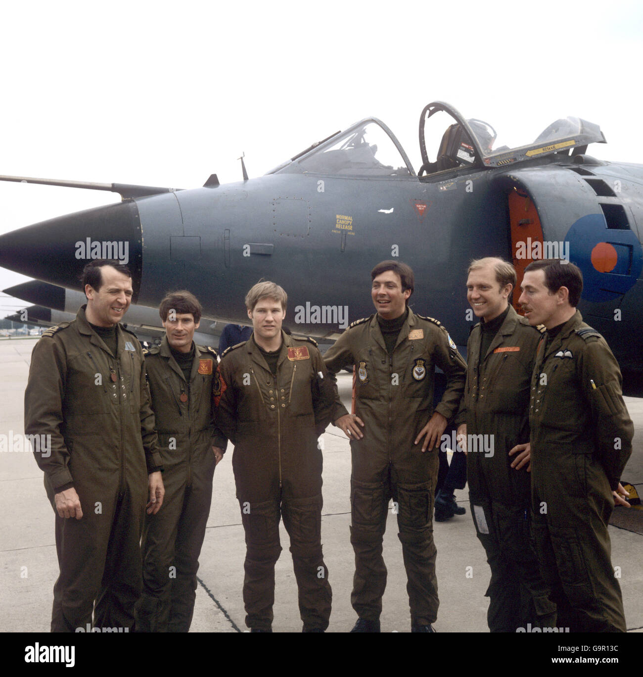 Falklands War - Sea Harriers Return Stock Photo