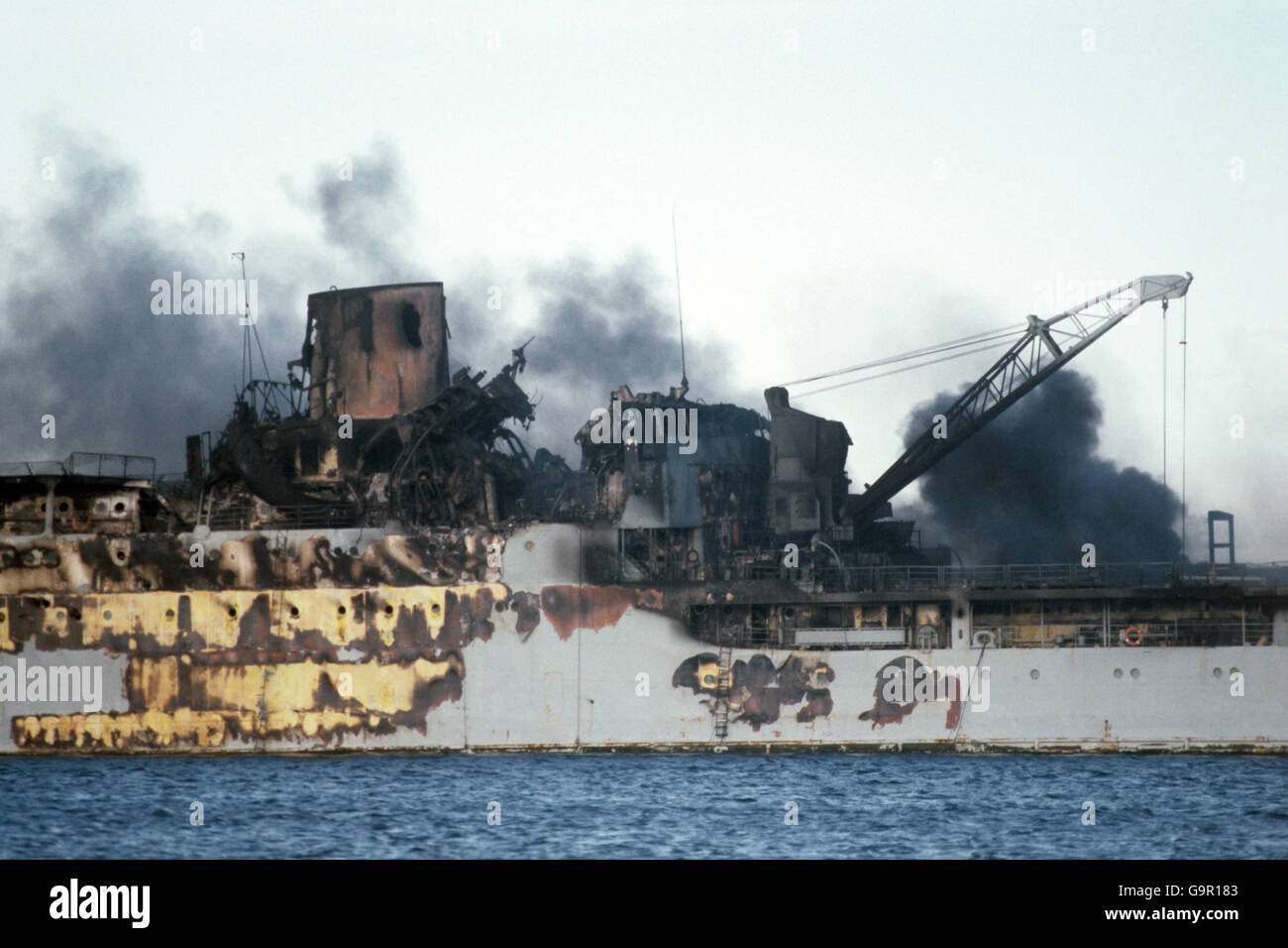 Falkands War Sir Galahad Destroyed Stock Photo Alamy