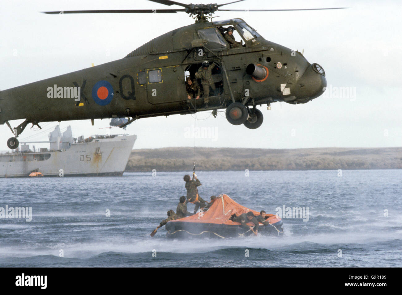 Falkands War - Rescue Operations Stock Photo