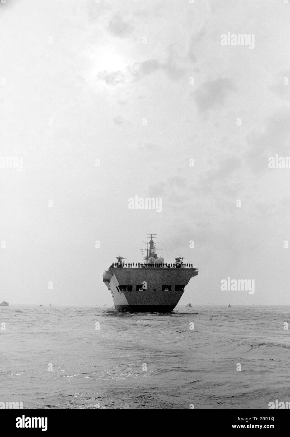 Falklands War - HMS Invincible Stock Photo