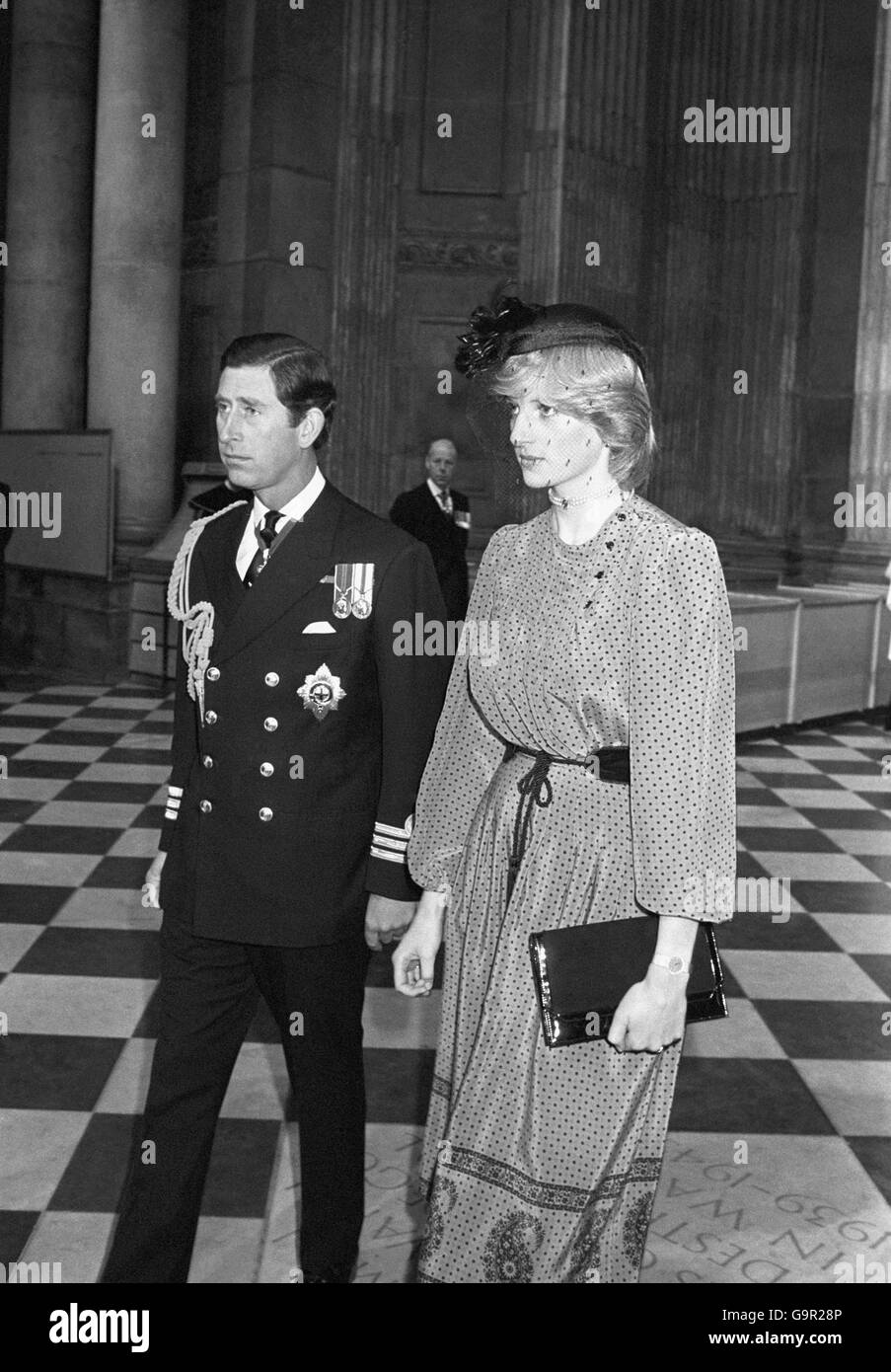 Falklands War - Prince and Princess of Wales Stock Photo