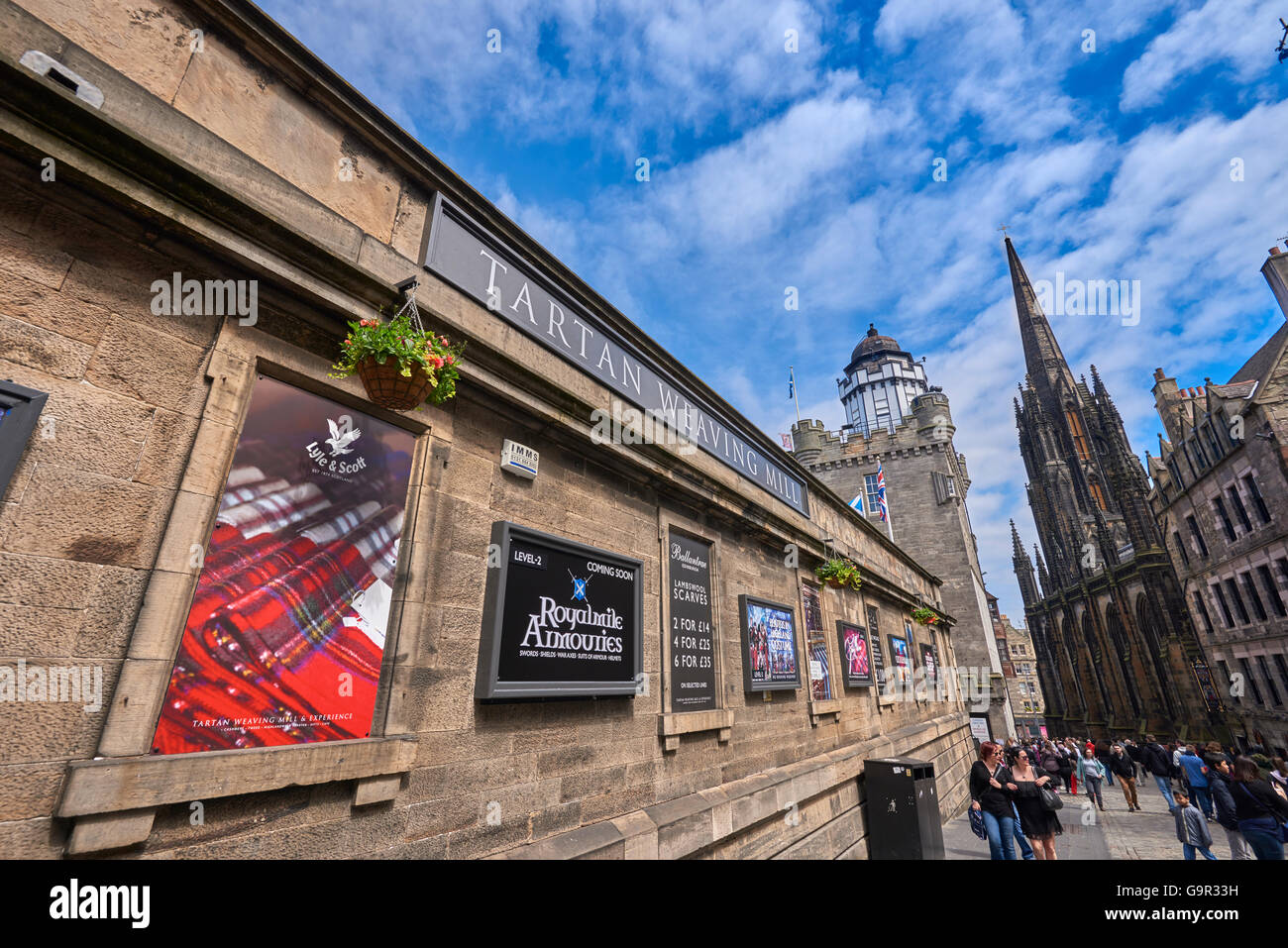 Tartan Weaving Mill and Experience Edinburgh Royal Mile Stock Photo Alamy