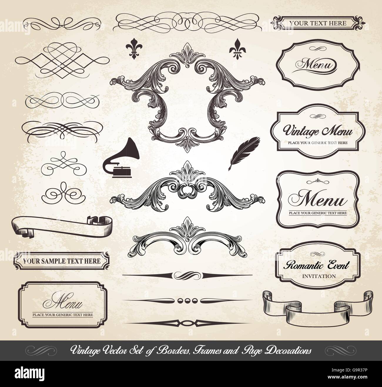 Download This image is a vector file representing a Vintage Vector ...