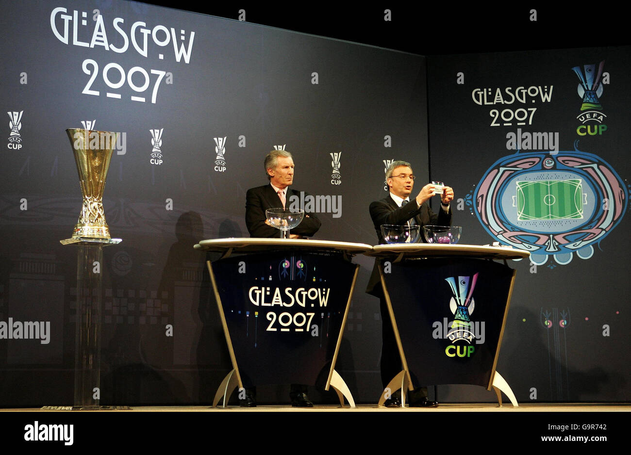 SOCCER - UEFA Cup Handover - Glasgow Stock Photo
