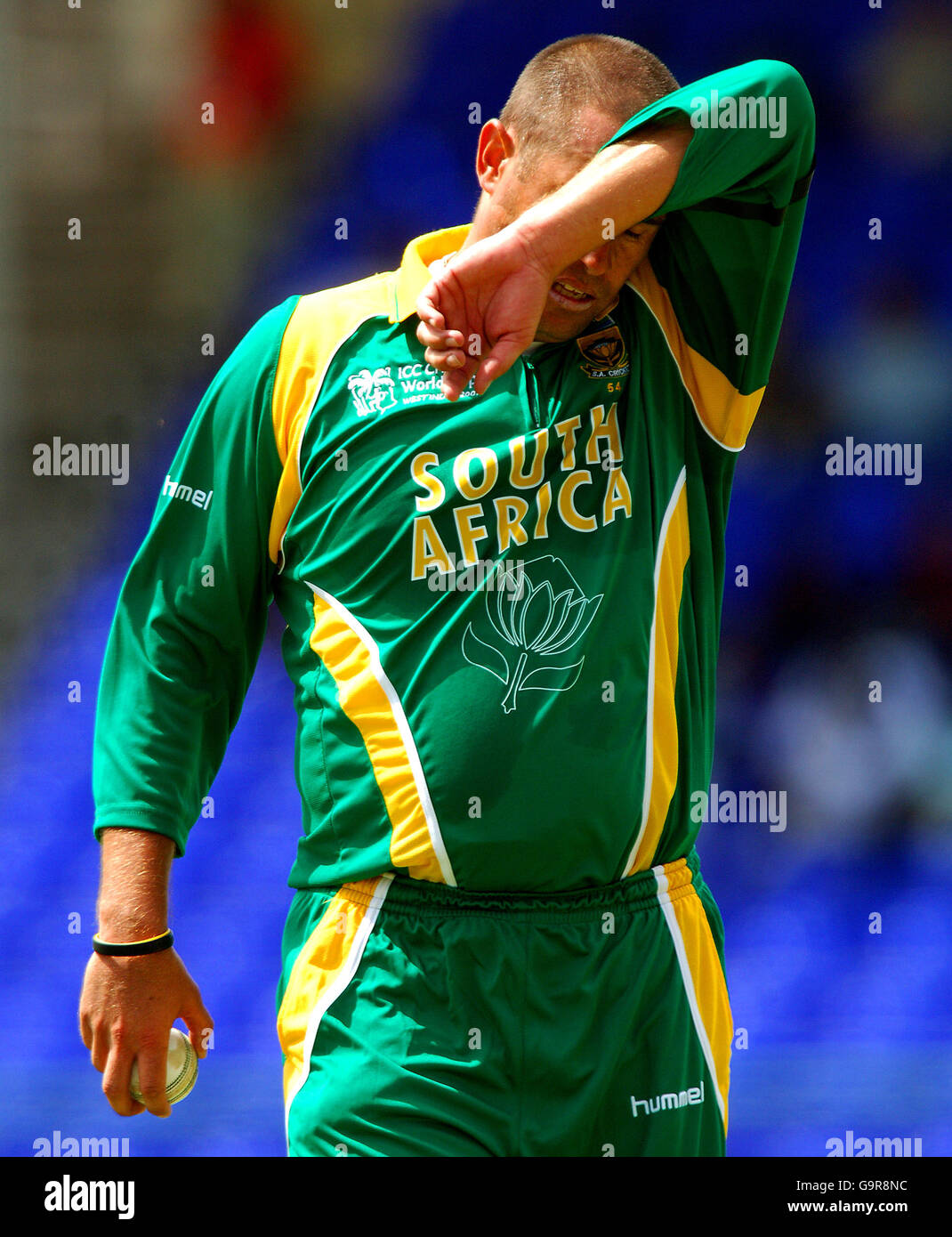 Maillot Cricket Hummel – Équipe D'Afrique Du Sud – Coupe Du Monde 2007 – Vert Taille XS